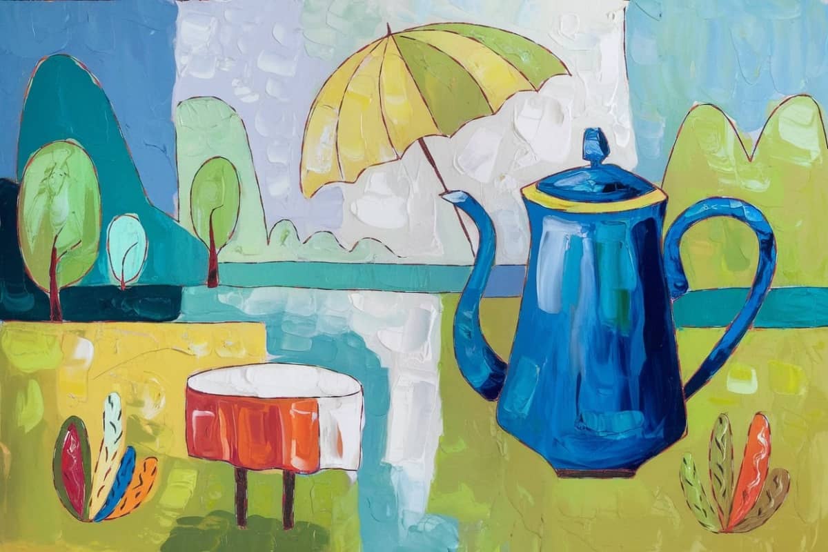 abstract oil painting representing figurative language