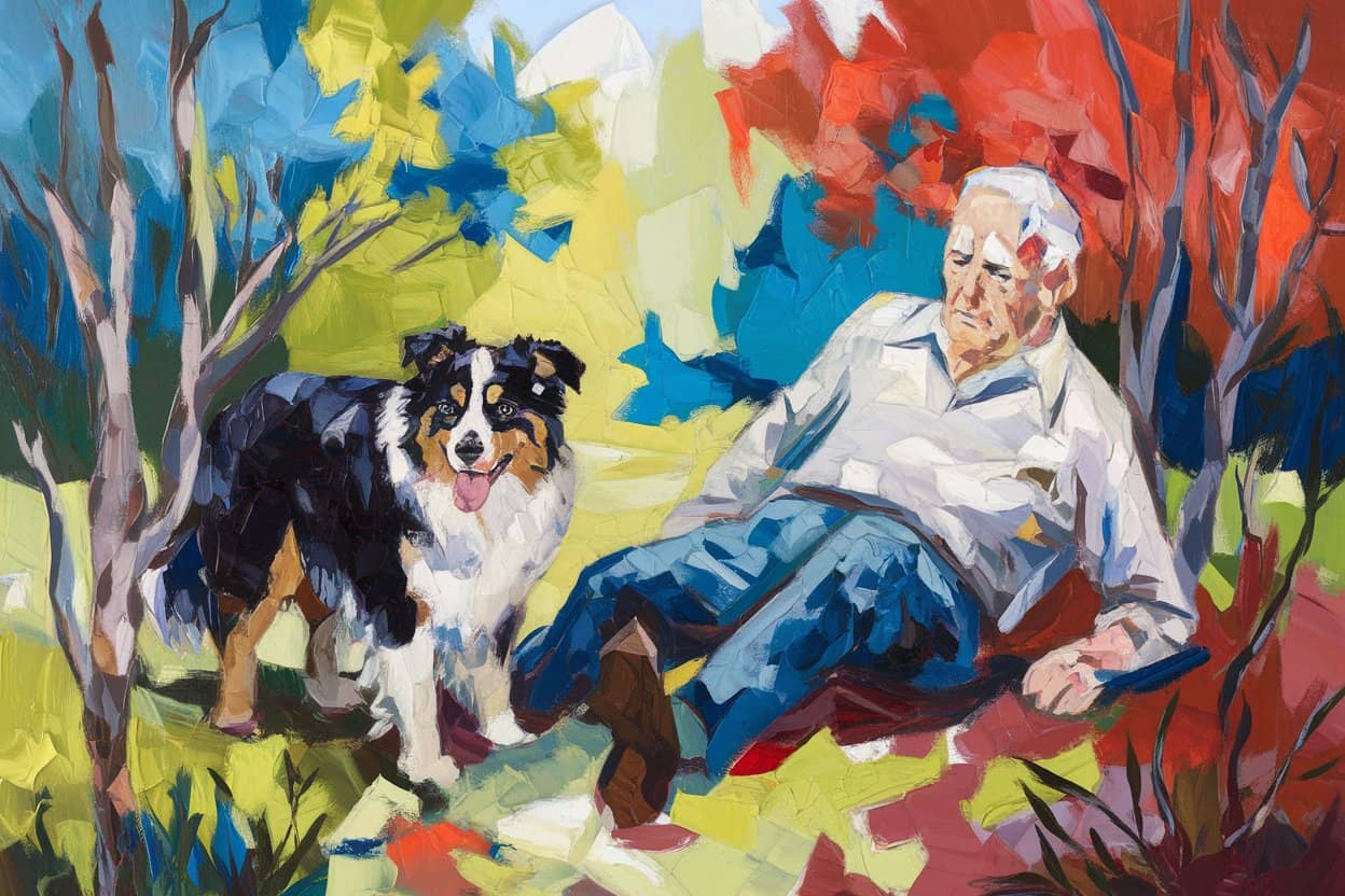 old rescue dog runs for help and saves injured owner