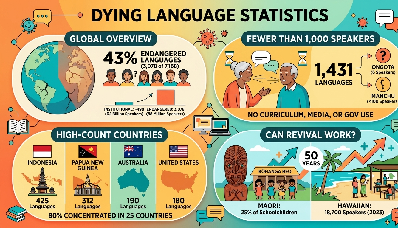 Dying Language Statistics 2026 | LingoBright