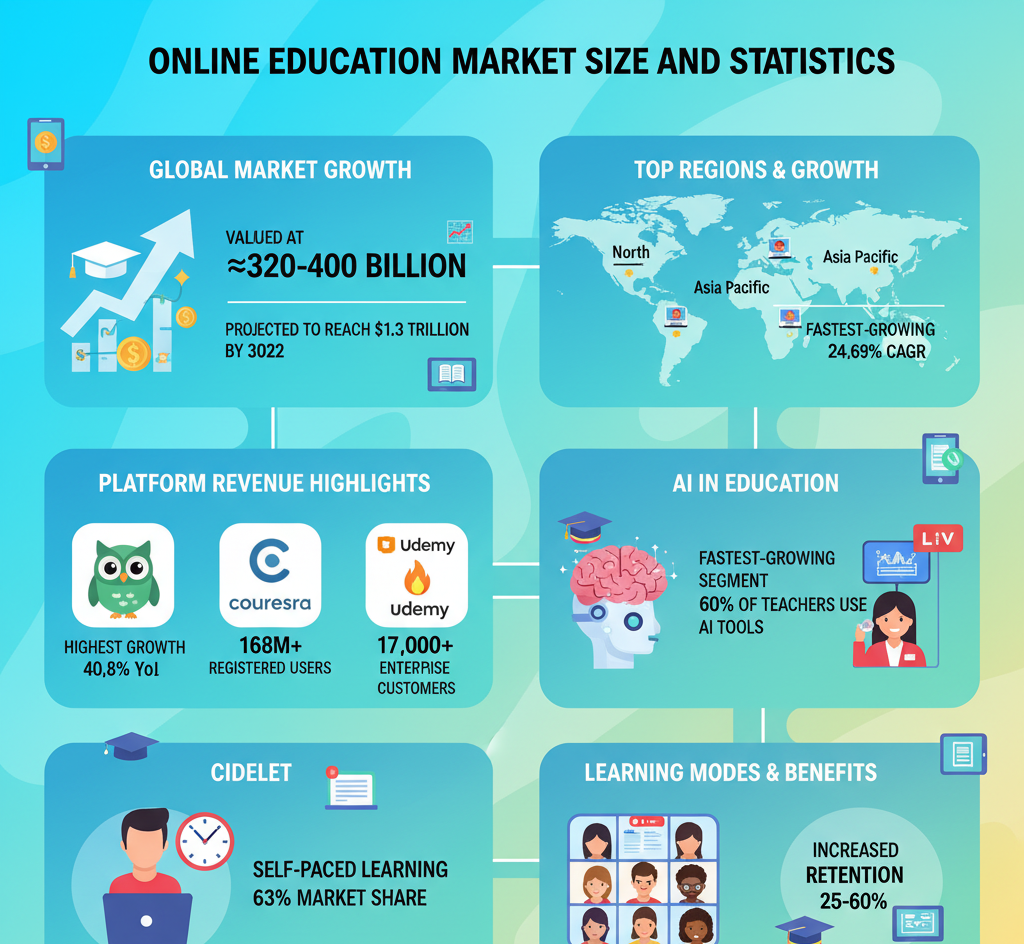 Online Education Market Size And Statistics 2026 | LingoBright
