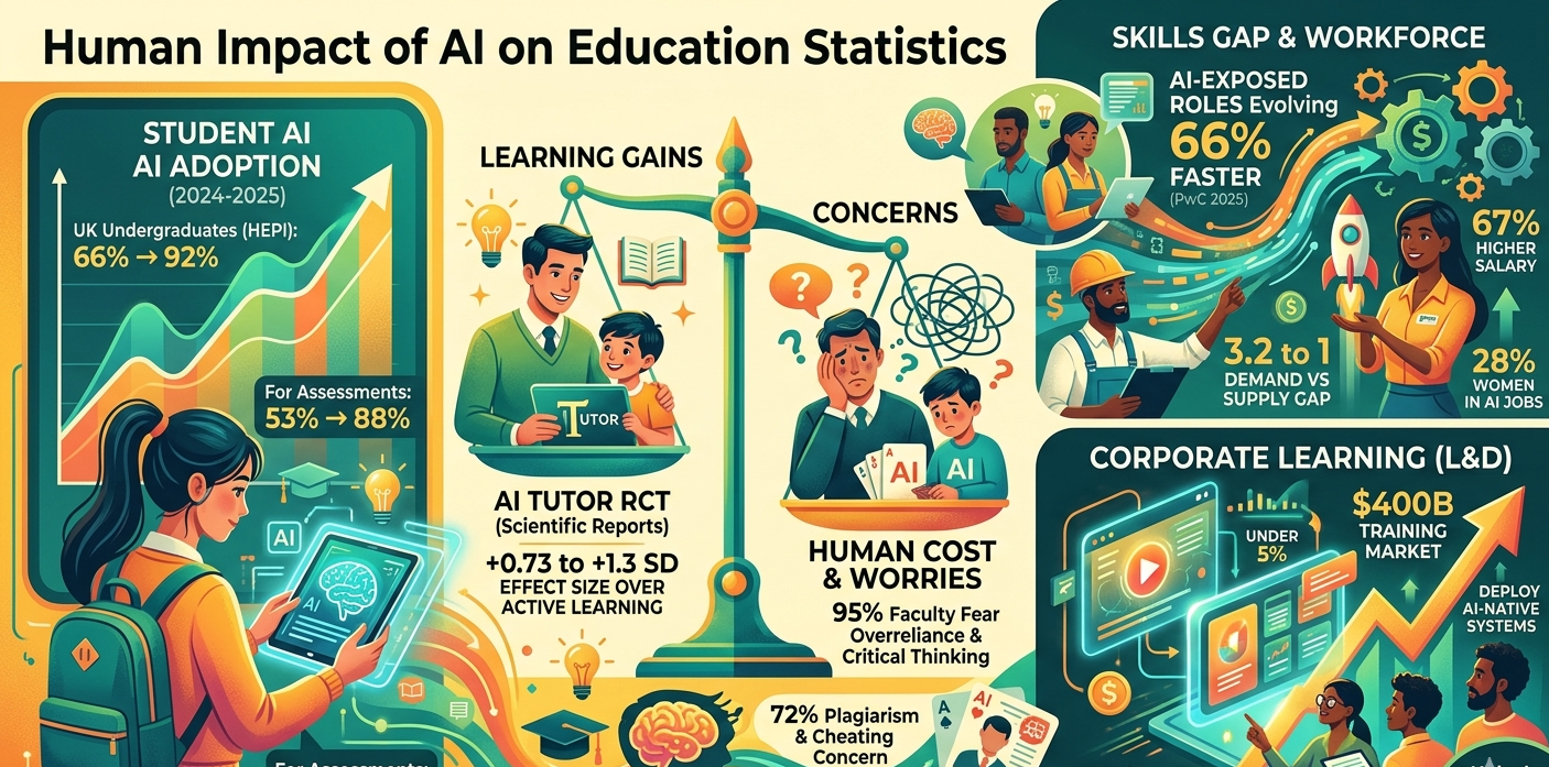 Human Impact of AI on Education Statistics: Skills, and Learning ...